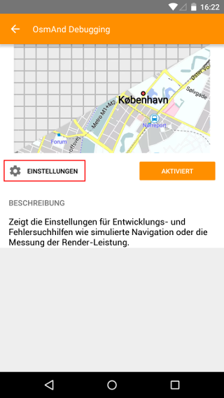 Plugineinstellungen aufrufen